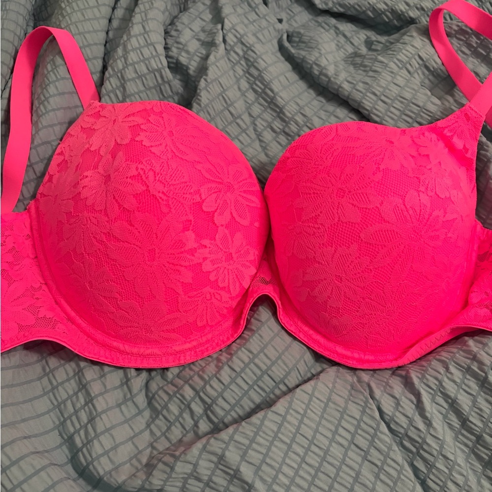 No Boundaries Hot Pink Lace Push-Up Bra